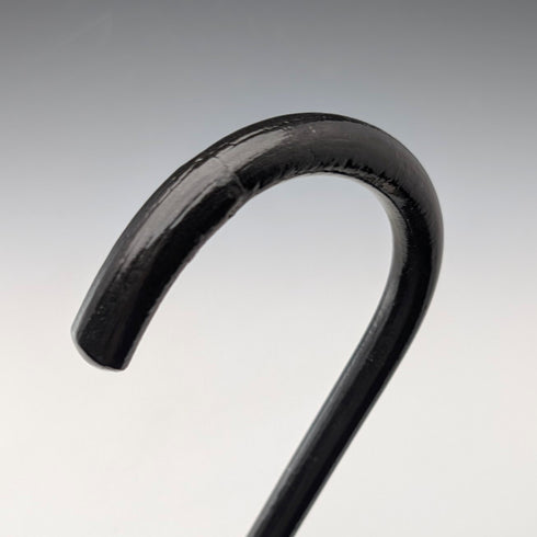 1920 年代古董黑色桿身彎柄手杖 91 厘米